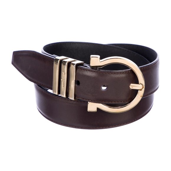 SALVATORE FERRAGAMO Gancio Leather Belt
